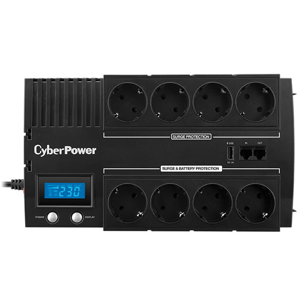 CyberPower BR1200ELCD uninterruptible power supply (UPS) Line-Interactive 1.2 kVA 720 W 8 AC outlet(s)