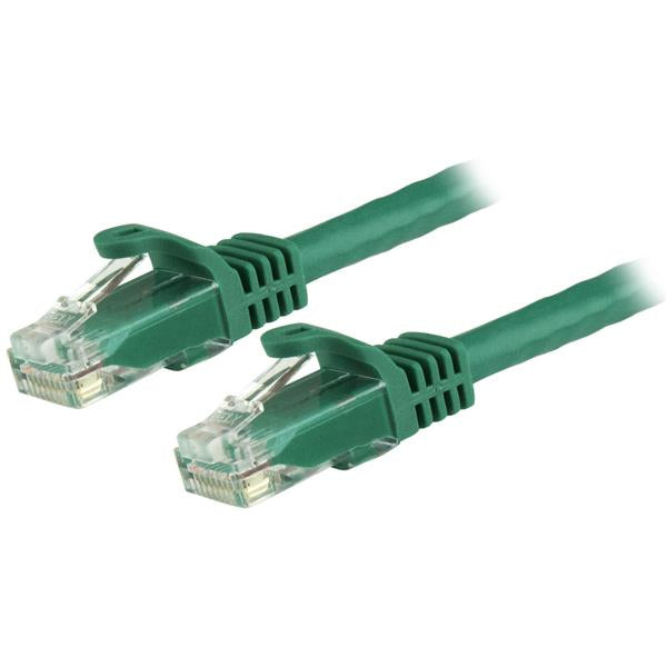 StarTech 1.5m CAT6 Ethernet Cable - Green CAT 6 Gigabit Ethernet Wire -650MHz 100W PoE RJ45 UTP Network/Patch Cord Snagless w/Strain Relief Fluke Tested/Wiring is UL Certified/TIA