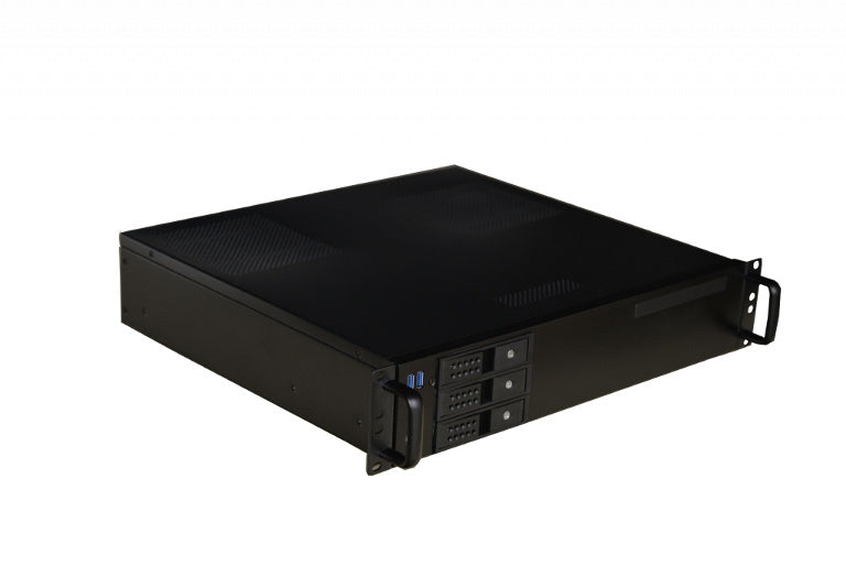 TGC Rack Mountable Server Chassis 2U 380mm, 3x 3.5' Hot-Swap Bays, 2x 3.5' & 1x 2.5' Fixed Bays, up to mATX Motherboard, 4x LP PCIe, ATX PSU Required