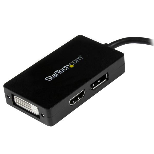 StarTech Travel A/V adapter: 3-in-1 Mini DisplayPort to DisplayPort DVI or HDMI converter