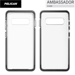 PELICAN Ambassador Case Galaxy S10 Plus Clear & Black & Silver Colour