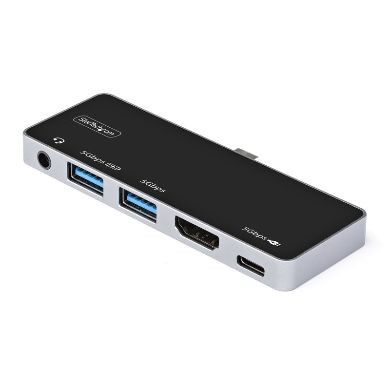 StarTech USB C Multiport Adapter - USB-C to 4K 60Hz HDMI 2.0, 100W Power Delivery Pass-Through Charging, 3-Port USB 3.0 Hub, Audio - USB-C Mini Dock - Portable USB Type-C Travel Dock