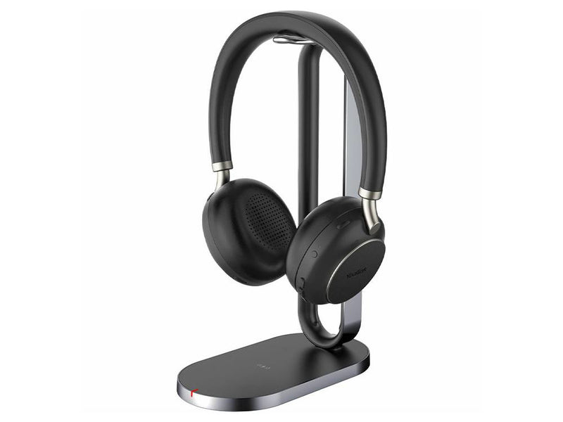 Yealink TEAMS-BH76-CH-BL headphones/headset Wireless Head-band Calls/Music USB Type-A Bluetooth Charging stand Black