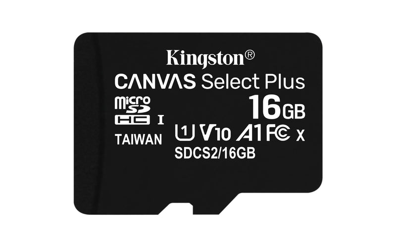 Kingston Technology Canvas Select Plus memory card 16 GB MicroSDHC Class 10 UHS-I