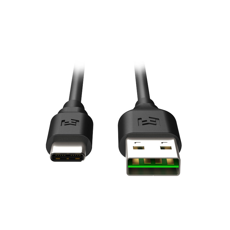EFM Type-C to USB Charge Cable (2M) - Black (EFPCCUL932BLA), 360° Rotatable Cable, Optimal Charge and Sync, Lengthy 2m Cable