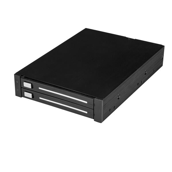 StarTech Dual-Bay 2.5” SATA SSD / HDD Rack for 3.5” Bay - Trayless - RAID