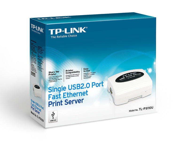 TP-LINK TL-PS110U print server Ethernet LAN Black, White