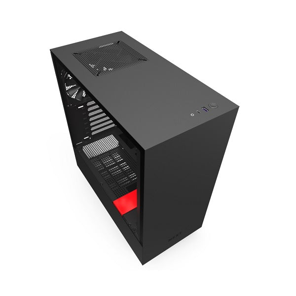 NZXT Matte Black & Red H510 Mid Tower Chassis