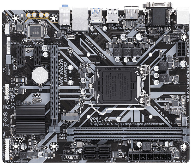 Gigabyte H310M S2H motherboard LGA 1151 (Socket H4) Micro ATX Intel® H310