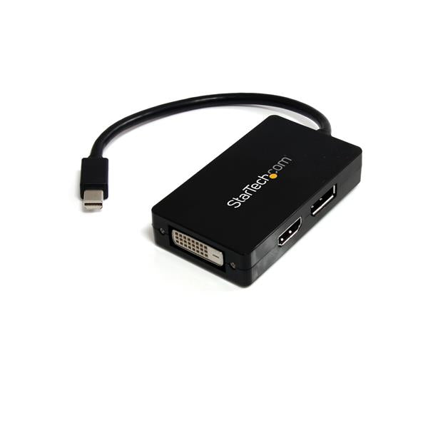 StarTech Travel A/V adapter: 3-in-1 Mini DisplayPort to DisplayPort DVI or HDMI converter