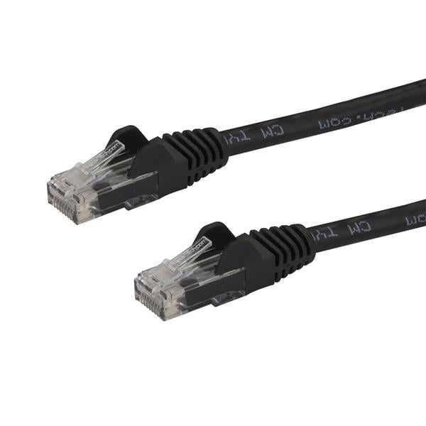 StarTech 1.5m CAT6 Ethernet Cable - Black CAT 6 Gigabit Ethernet Wire -650MHz 100W PoE RJ45 UTP Network/Patch Cord Snagless w/Strain Relief Fluke Tested/Wiring is UL Certified/TIA