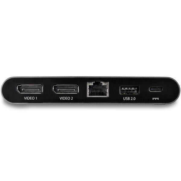 StarTech USB C Dock - 4K Dual Monitor DisplayPort - Mini Laptop Docking Station - 100W Power Delivery Passthrough - GbE, 2-Port USB-A Hub - USB Type-C Multiport Adapter - 3.3' Cable