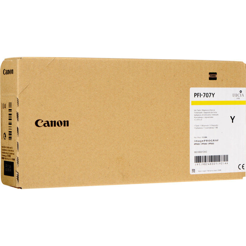Canon PFI-707Y YELLOW INK CARTRIDGE - 700ML