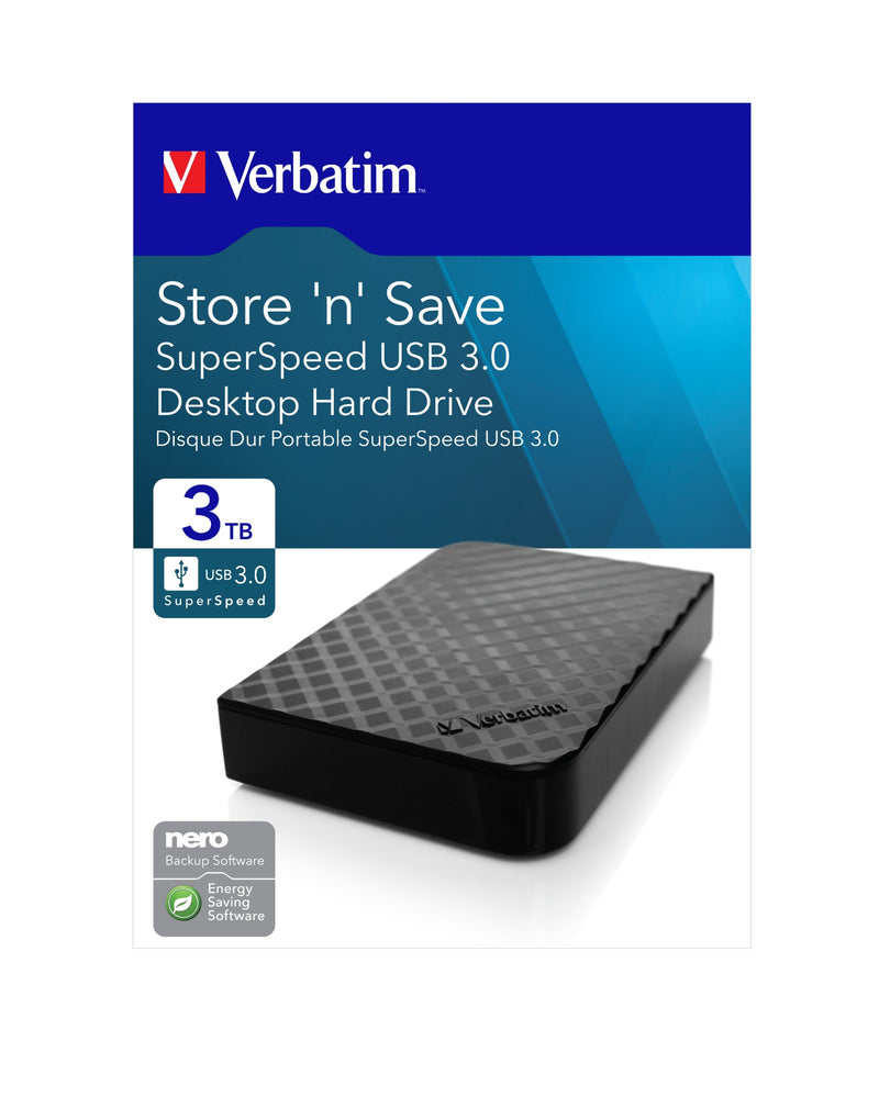 Verbatim Store 'n' Save external hard drive 3000 GB Black