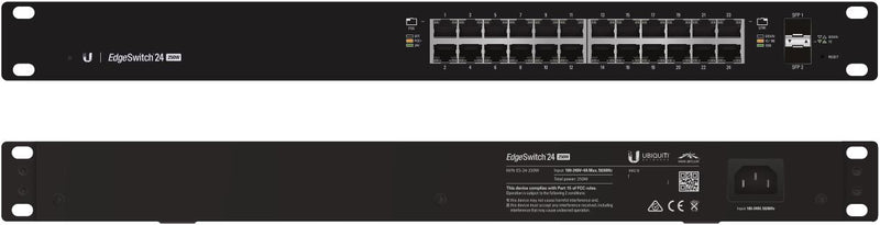 Ubiquiti ES-24-250W-AU network switch Managed L2/L3 Gigabit Ethernet (10/100/1000) Power over Ethernet (PoE) 1U Black