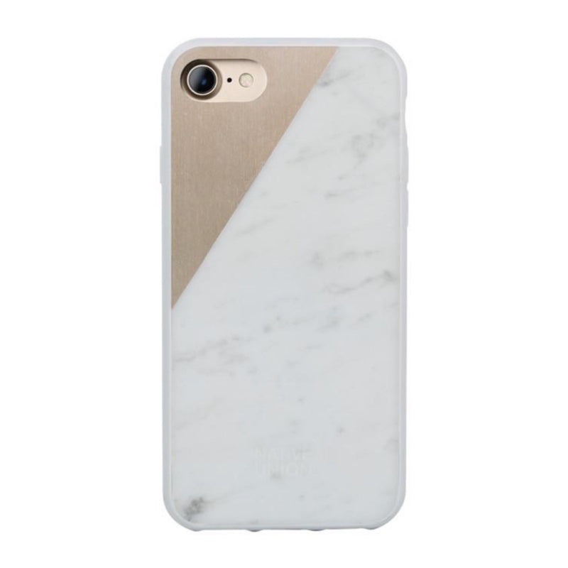 Native Union Clic Marble Metal Case for iPhone 7 (White/Gold)