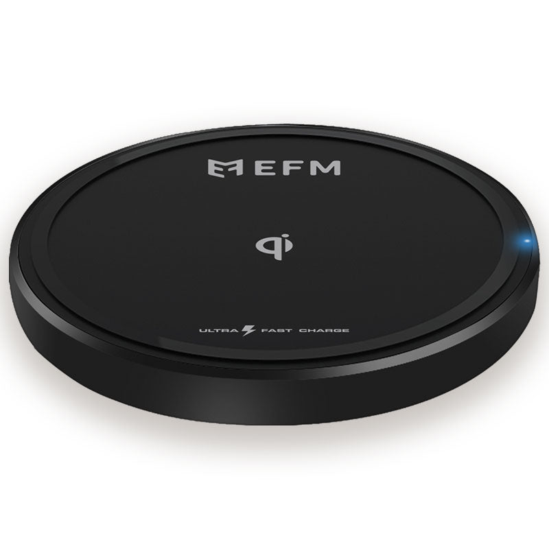EFM 15W Wireless Charge Pad - With USB to Type-C Charge Cable - Black (EFWP15U900BLA), WPC Qi Certified,