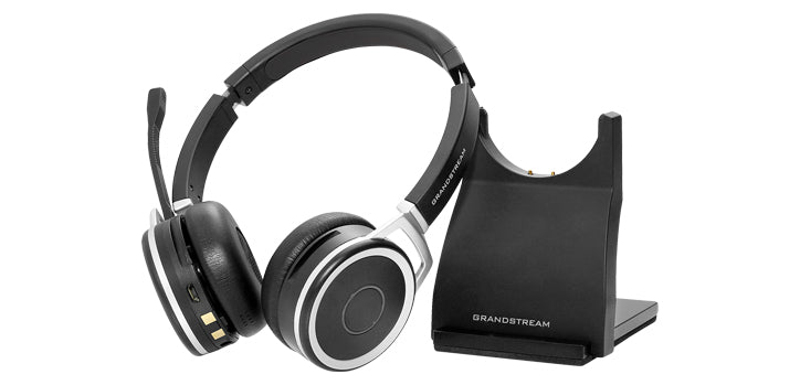 Grandstream GUV3050 headphones/headset Wireless Head-band Office/Call center USB Type-A Bluetooth Black, Silver