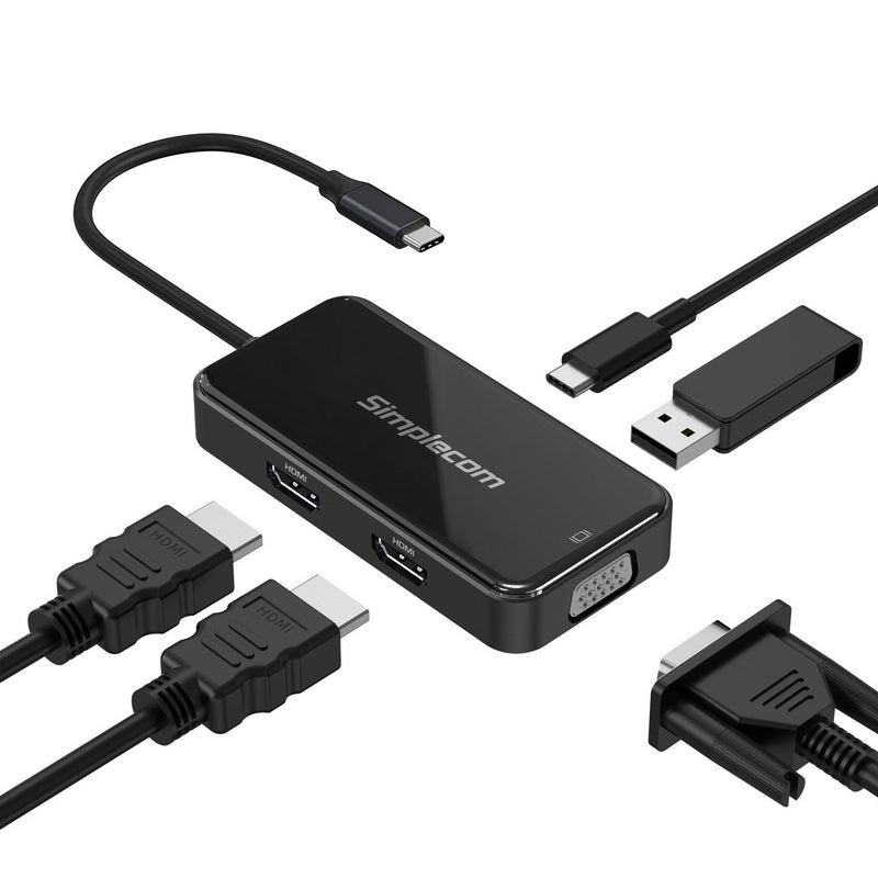 Simplecom DA451 notebook dock/port replicator Wired USB Type-C Black