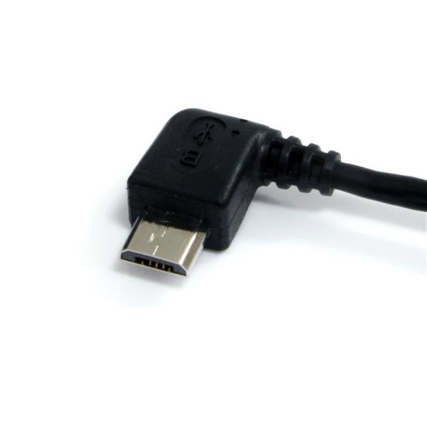 StarTech 1 ft Micro USB Cable - A to Left Angle Micro B