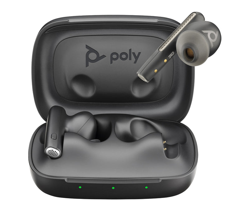 POLY Voyager Free 60 UC, Basic Charge Case, USB-C, Carbon Black (P/N 220756-02)