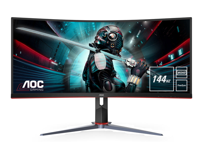 AOC G2 CU34G2X computer monitor 86.4 cm (34") 3440 x 1440 pixels Quad HD LCD Black, Red