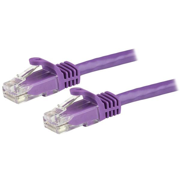 StarTech 1.5m CAT6 Ethernet Cable - Purple CAT 6 Gigabit Ethernet Wire -650MHz 100W PoE RJ45 UTP Network/Patch Cord Snagless w/Strain Relief Fluke Tested/Wiring is UL Certified/TIA
