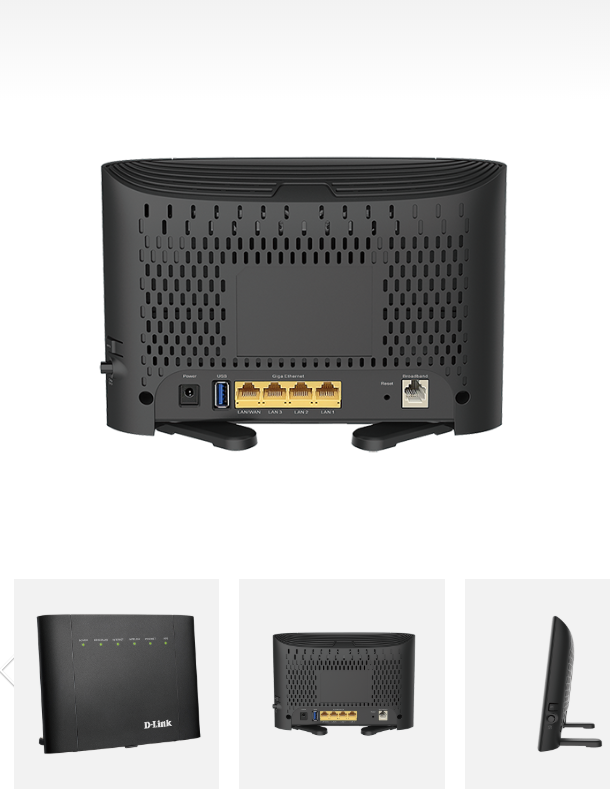 D-LINK AC750 Dual-Band VDSL2/ ADSL2+ Modem Router