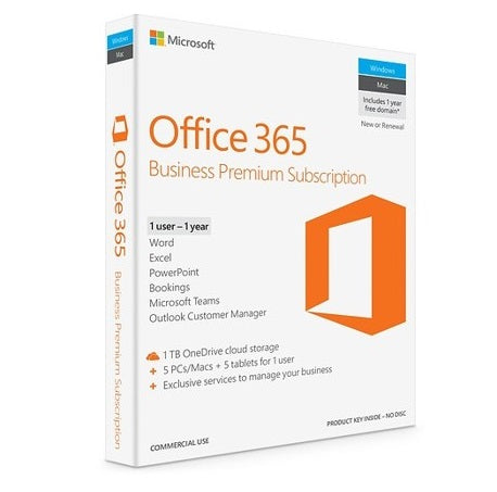 Microsoft Office 365 Business Premium Retail English 1YR Medialess