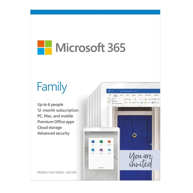 Microsoft 365 Family 1 license(s) 1 year(s) English