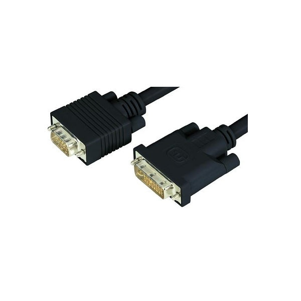 Wicked Wired 2m DVI-A Male To HD15 15Pin Male VGA Video Adapter Cable