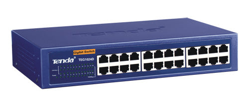Tenda 24-port Gigabit Ethernet Switch Unmanaged Blue
