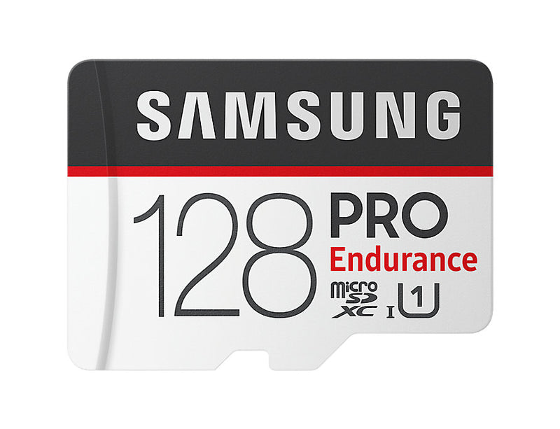 Samsung (PRO ENDURANCE) 128GB MICRO SD CARD, w/ADAPTER, CL10, 100R/30W MB/s, 5YR WTY