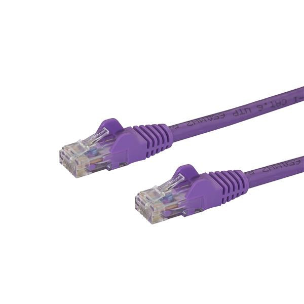 StarTech 2m CAT6 Ethernet Cable - Purple CAT 6 Gigabit Ethernet Wire -650MHz 100W PoE RJ45 UTP Network/Patch Cord Snagless w/Strain Relief Fluke Tested/Wiring is UL Certified/TIA
