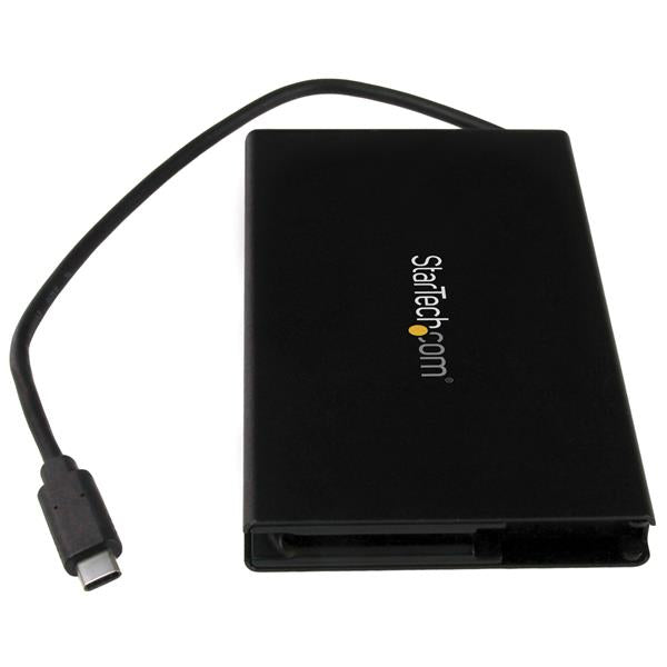 StarTech USB 3.1 (10Gbps) 2.5" SATA SSD/HDD Enclosure with Integrated USB-C Cable
