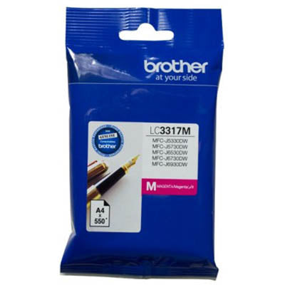 BROTHER LC3317 INK CARTRIDGE 550 PAGES MAGENTA