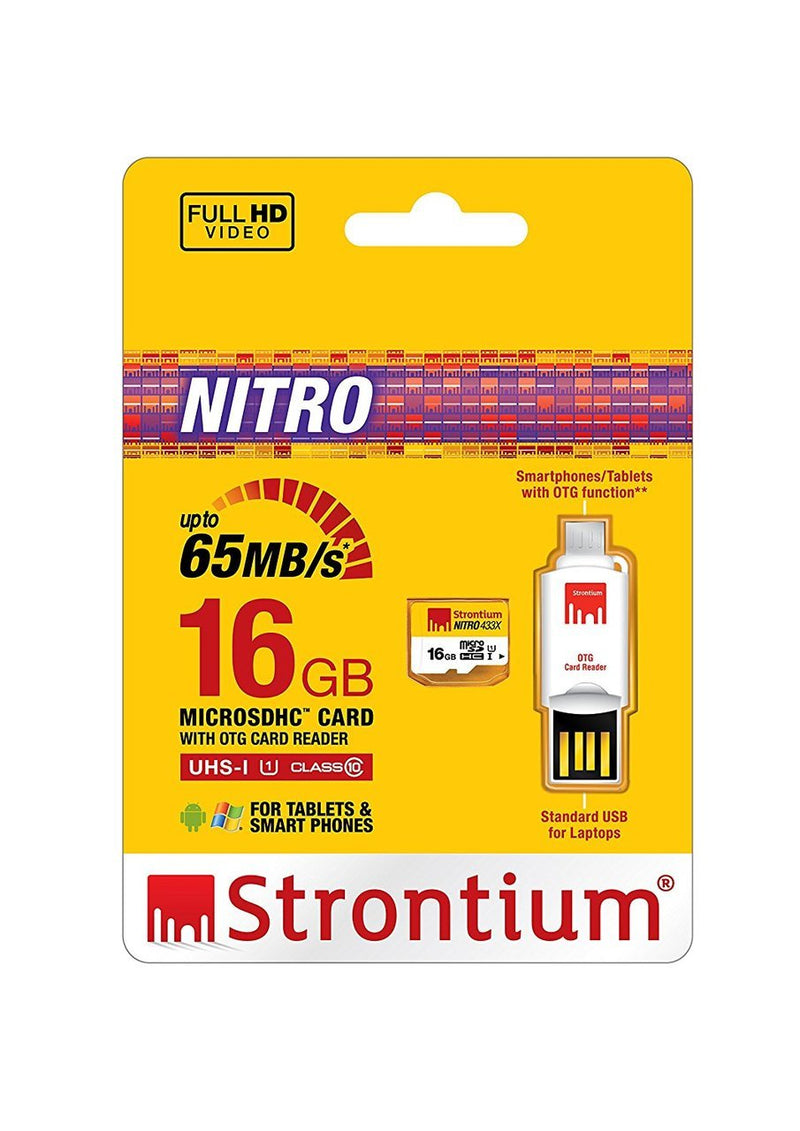 Strontium Technology Nitro 16GB micro SD with Adapter ? 85MB/s U1 Class