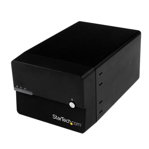 StarTech USB 3.0/eSATA Dual 3.5” SATA III Hard Drive External RAID Enclosure w/ UASP and Fan – Black