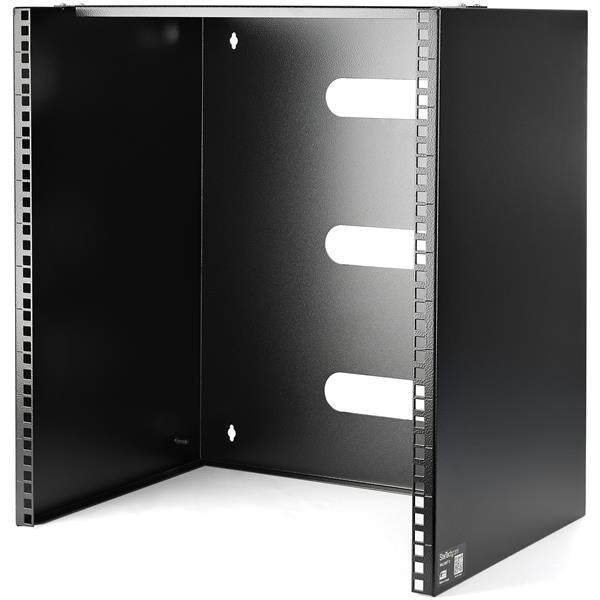 StarTech 12U Wall Mount Network Rack - 14 Inch Deep (Low Profile) - 19" Patch Panel Bracket for Shallow Server and IT Equipment, Network Switches - 125lbs/57kg Weight Capacity, Black