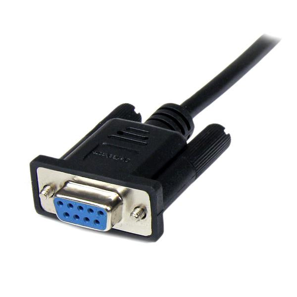 StarTech 1m Black DB9 RS232 Serial Null Modem Cable F/M