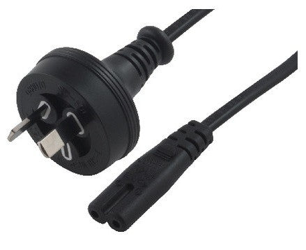 8WARE 2 Pin Core Power Cable 2m AU Plug 240v to IEC C7 figure eight Female Appliance Wall Duty for Notebook AC Adaptor POS OEM ~CBPOW-2C HPL240/8B