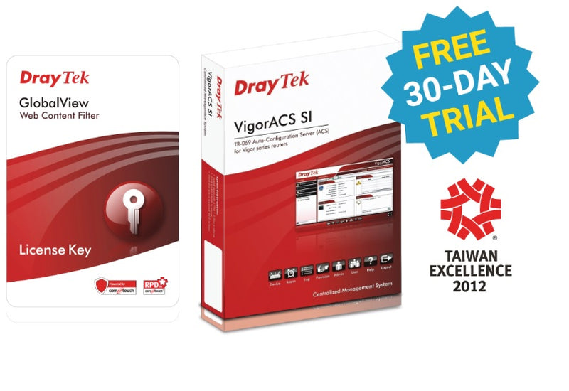 Draytek Web Content Filter Package 1 Year For VigorFly 210 / Vigor2110 / 2120 / 2130 / 2710 / 2750 / 2760 /
