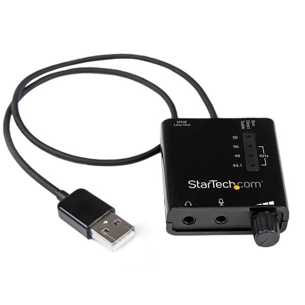 StarTech USB Stereo Audio Adapter External Sound Card with SPDIF Digital Audio and Stereo Mic