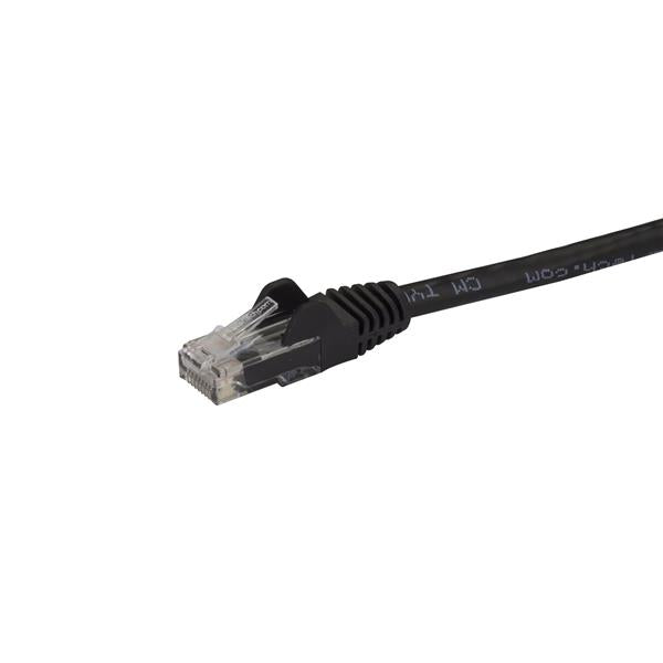 StarTech 5m CAT6 Ethernet Cable - Black CAT 6 Gigabit Ethernet Wire -650MHz 100W PoE RJ45 UTP Network/Patch Cord Snagless w/Strain Relief Fluke Tested/Wiring is UL Certified/TIA