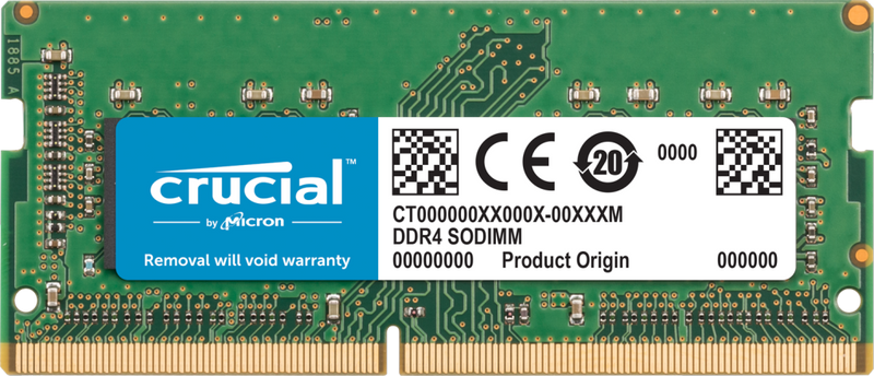 Micron Crucial DDR4 8GB 2666Mhz (PC-21300) CL17 SR x8 Unbuffered Non-ECC SODIMM for Mac 260pin [CT8G4S266M]