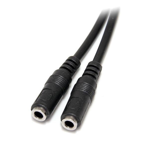 StarTech Slim Stereo Splitter Cable - 3.5mm Male to 2x 3.5mm Female