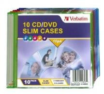 Verbatim CD/DVD Coloured Slim Cases 1 discs Multicolor