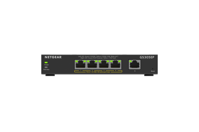 NETGEAR GS305EP Managed L3 Gigabit Ethernet (10/100/1000) Power over Ethernet (PoE) Black