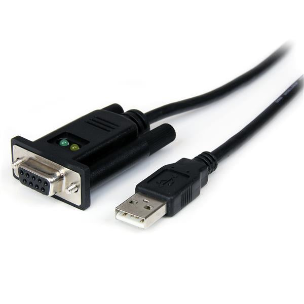 StarTech USB to Serial RS232 Adapter - DB9 Serial DCE Adapter Cable with FTDI - Null Modem - USB 1.1 / 2.0 - Bus-Powered