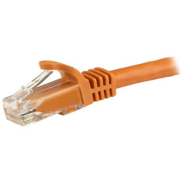StarTech 1.5m CAT6 Ethernet Cable - Orange CAT 6 Gigabit Ethernet Wire -650MHz 100W PoE RJ45 UTP Network/Patch Cord Snagless w/Strain Relief Fluke Tested/Wiring is UL Certified/TIA